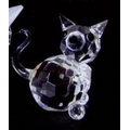 Optic Crystal Cat Figurine